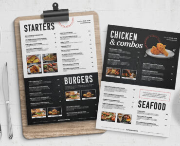 Modern Menu Template (PSD Format)