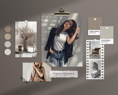 Mood Board Mockup Template (PSD Format)