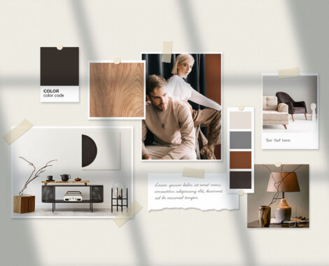 Mood Board & Photo Collage Mockup (PSD Format)