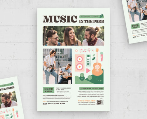 Music Event Flyer Template in AI EPS