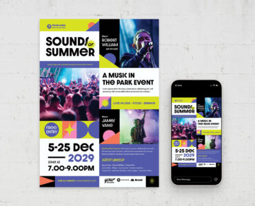 Music Festival Flyer Template (AI, EPS Format)
