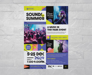 Music Festival Flyer Template (AI, EPS Format)