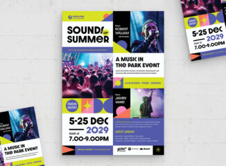 Music Festival Flyer Template (AI, EPS Format)