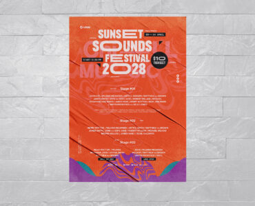 Music Festival Poster Template (AI, EPS Format)