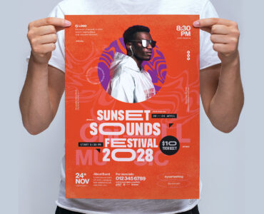 Music Festival Poster Template (AI, EPS Format)