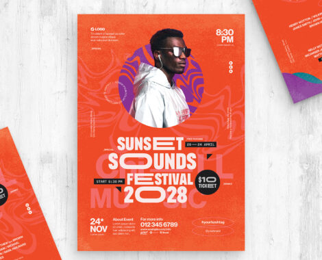 Music Festival Poster Template (AI, EPS Format)