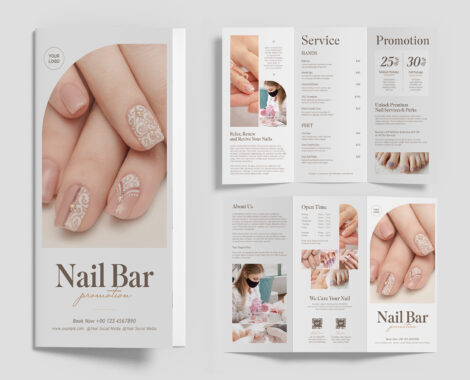 Nail Bar & Beauty Salon Templates Set (AI, EPS, PSD Format)