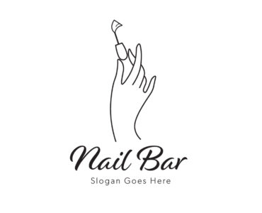 Nail Bar Logo Template (AI, EPS Format)
