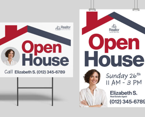Open House Sign Template in AI PSD EPS & Canva