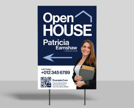Open House Sign Template in AI PSD EPS & Canva