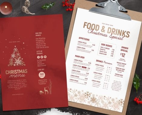 Ornate Christmas Menu Template