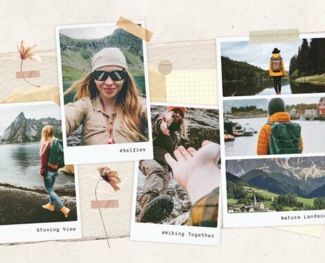 Photo Collage Mood Board Mockup (PSD Format)