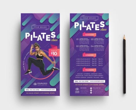 Pilates Gym DL Card Template