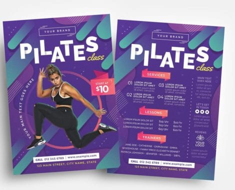 Pilates Gym Flyer Template