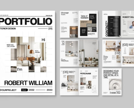 Portfolio Magazine Template in InDesign format