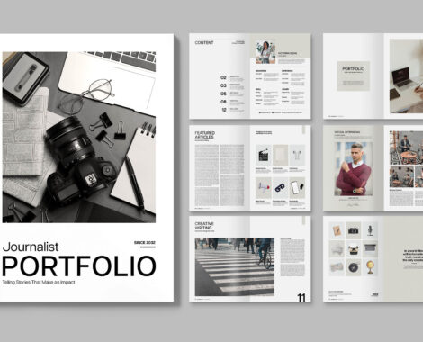Portfolio Template in Canva INDD & IDML