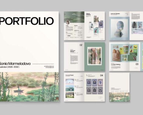 Portfolio Template in Canva INDD IDML