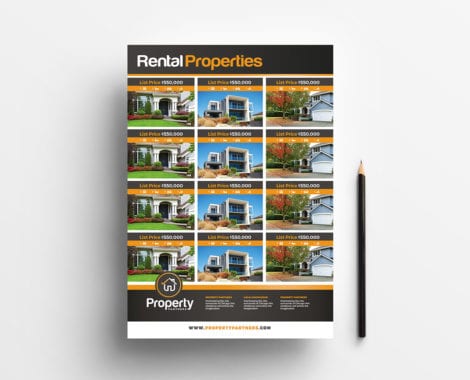 Property Listing Sheet / Poster Template