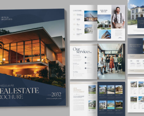 Real Estate Brochure Template in AI & EPS