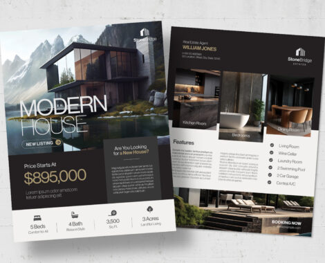 Real Estate Flyer Template in Canva, AI, EPS, & PSD