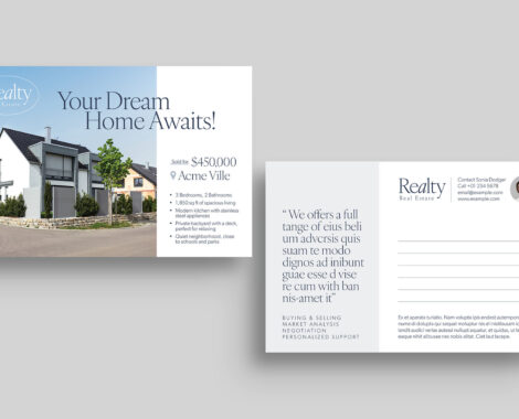 Real Estate Postcard Template in AI INDD EPS & IDML