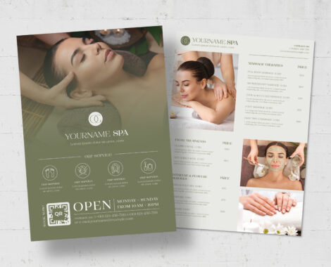 Spa Menu Templates in AI EPS