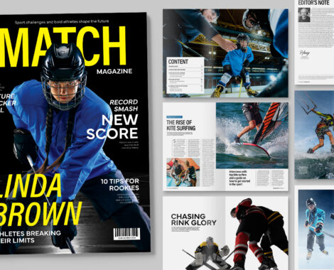 Sport Magazine Template in INDD & IDML