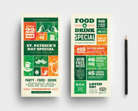 St. Patrick's Day DL Card Templates