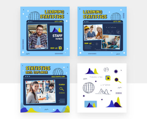 Education Social Media Banner Set (AI, EPS, PSD Format)