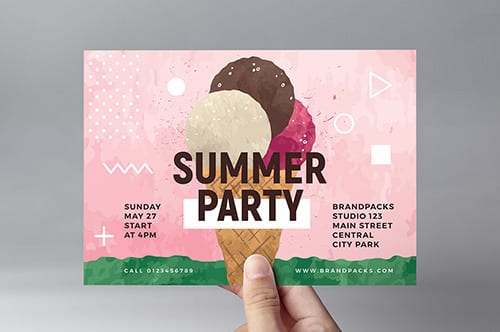 Summer Ice Cream Flyer Template