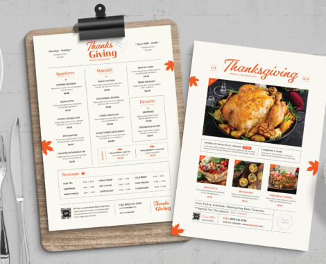 Thanksgiving Menu Template in AI PSD EPS