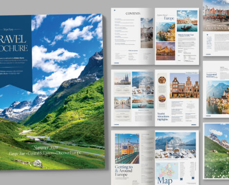 Travel Brochure Template in AI & EPS formats