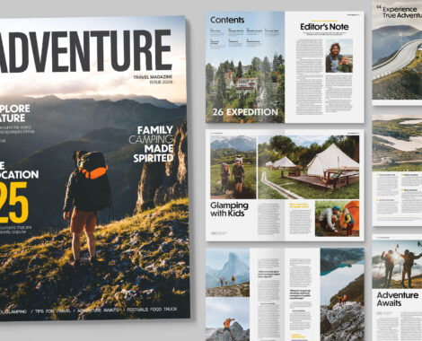 Travel Magazine Template in INDD & IDML