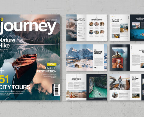 Travel Magazine Template in INDD & IDML