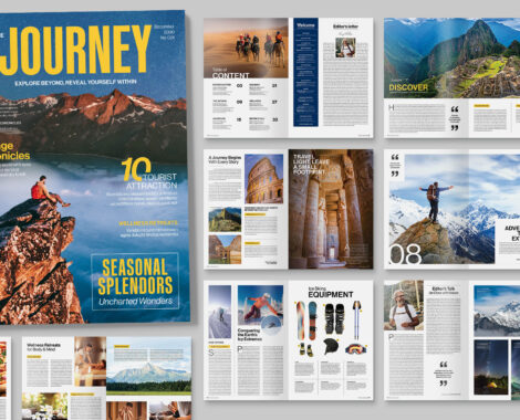 Travel Magazine Template in INDD & IDML