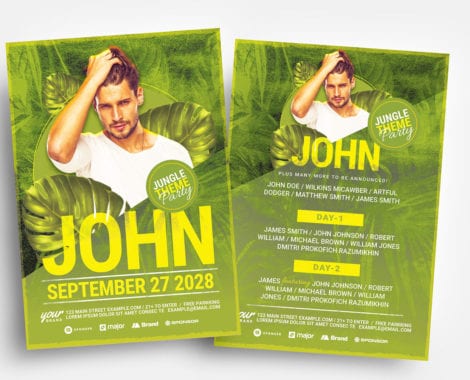 Jungle Party DJ Flyer Template