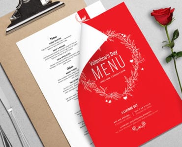Valentines Menu Layout