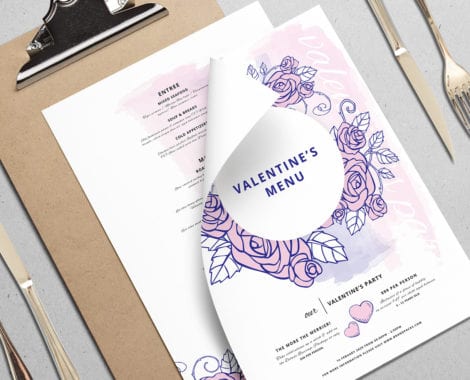 Valentine's Menu Template