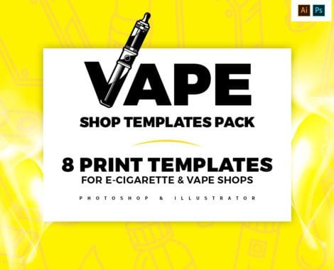 Vape Shop Templates Pack by BrandPacks