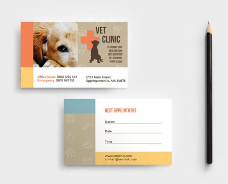 Vet Clinic Business Card Template