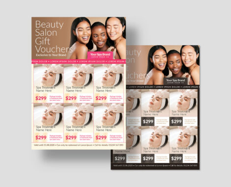Voucher Coupon Flyer Template (PSD Format)