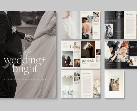Wedding Day Magazine Template in Canva, InDesign IDML & INDD