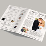 Wedding Program Newspaper Template in Canva, InDesign IDML & INDD