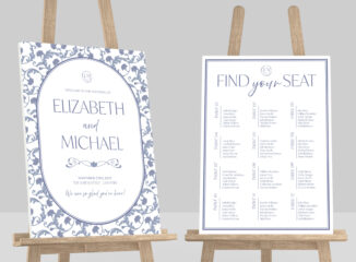 Wedding Welcome Sign & Seating Chart in Canva, InDesign IDML & INDD