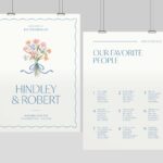 Wedding Welcome Sign & Seating Chart Template in Canva, InDesign IDML & INDD