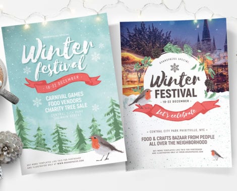 Winter Festival Poster Template